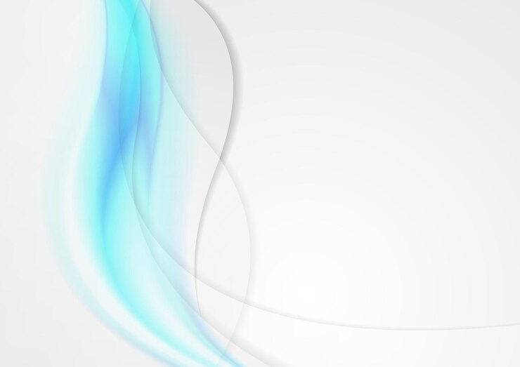 Vector light blue and grey abstract wavy background flowing blurred waves modern vector illustration