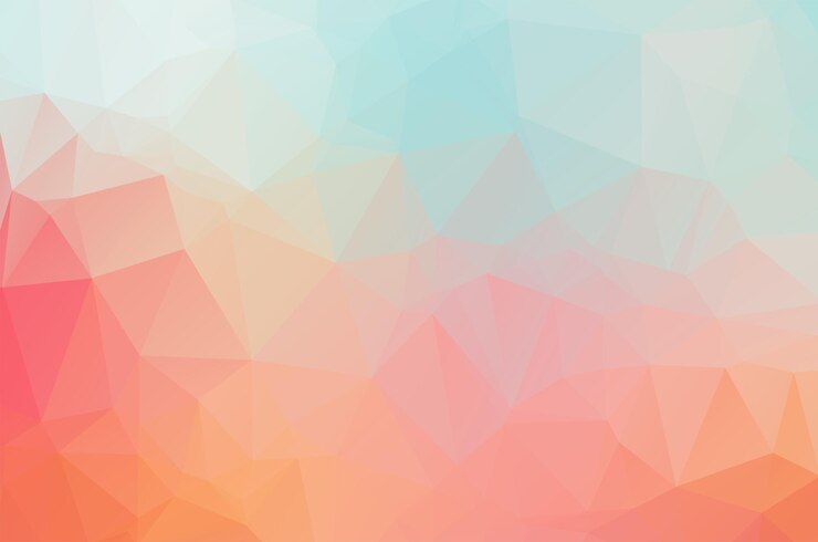 Vector light blue and orange multicolor polygonal crystal background