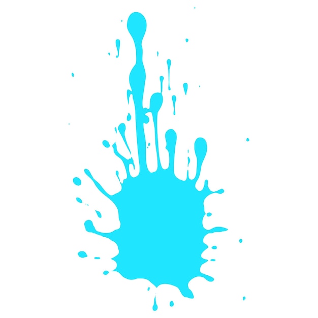 Vector light blue paint or water drops and splashes