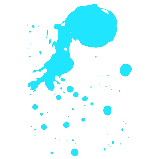 Vector light blue paint or water drops and splashes