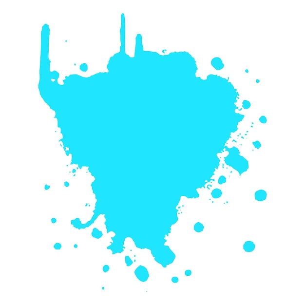 Vector light blue paint or water drops and splashes