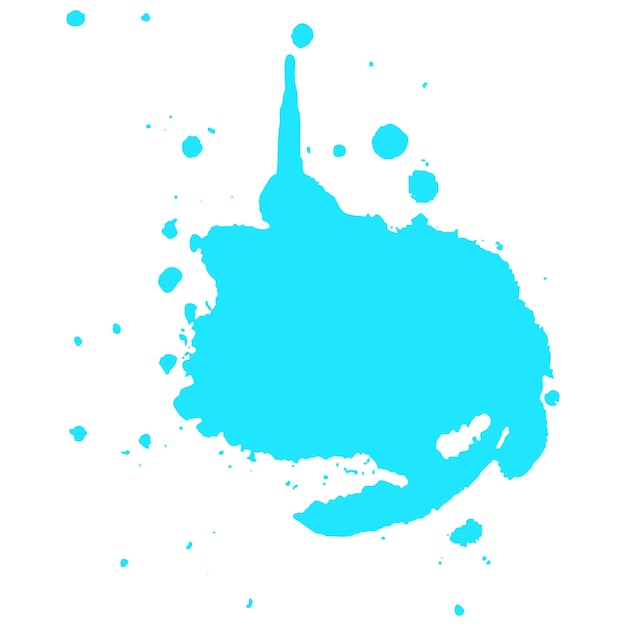 Vector light blue paint or water drops and splashes