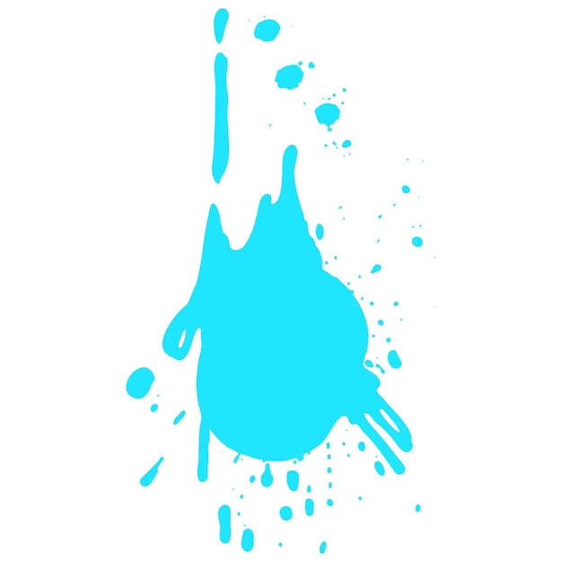 Vector light blue paint or water drops and splashes