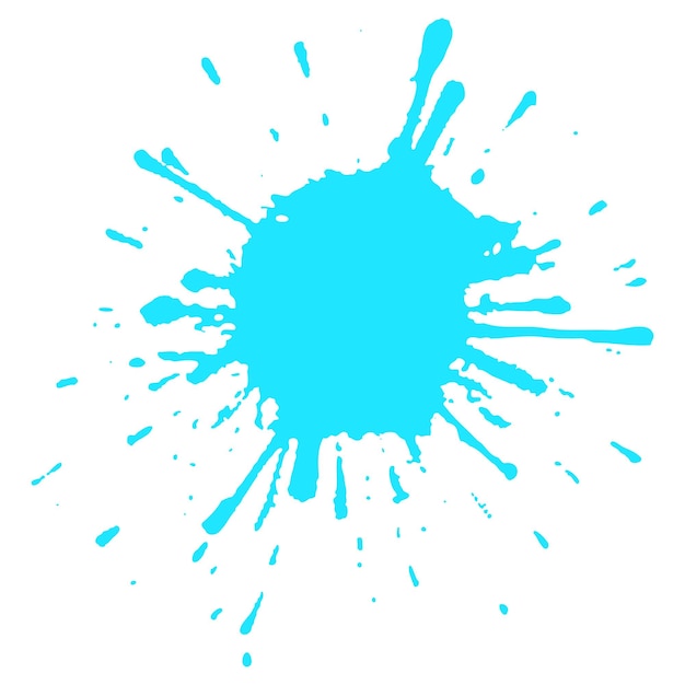 Vector light blue paint or water drops and splashes