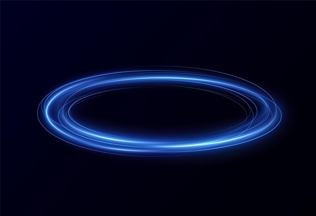 Light blue Twirl. Curve light effect of blue line. Luminous blue circle. Light blue pedista.