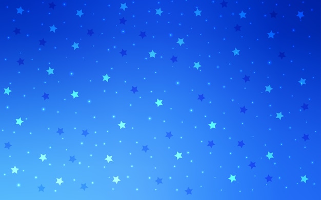 Vector light blue vector background with colored stars