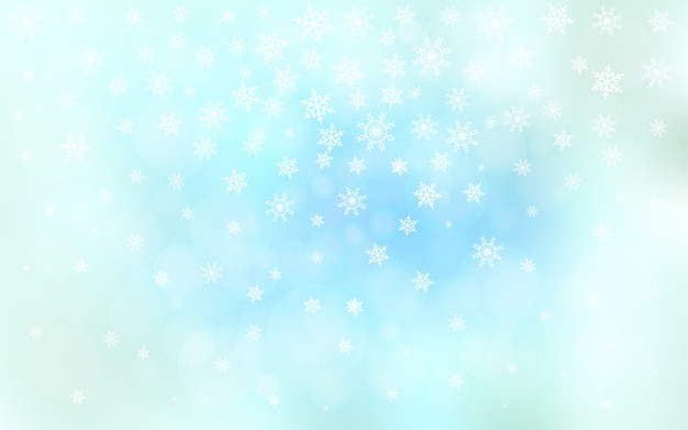 Light blue vector layout with bright snowflakes