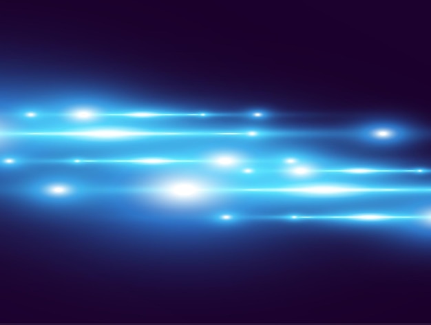 Light blue vector special effect. Glowing beautiful bright lines on a dark background.