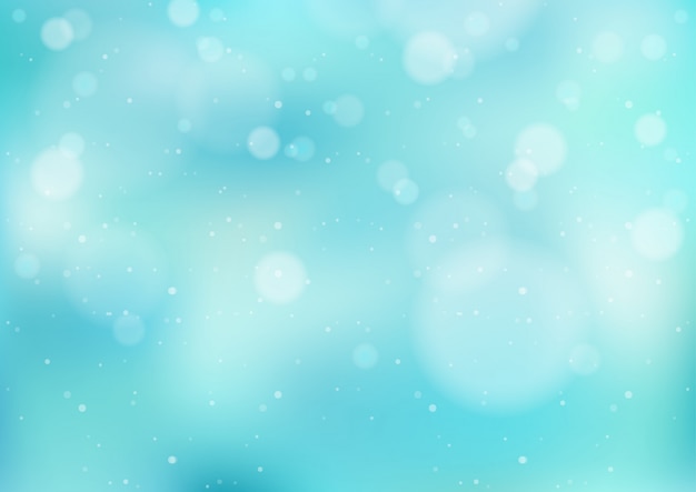 Light Blue Winter Background with Snowfall