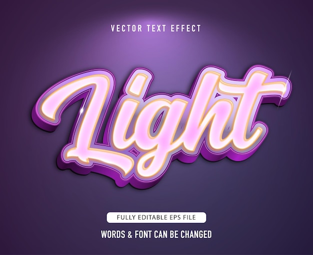 Light bold script style text effect