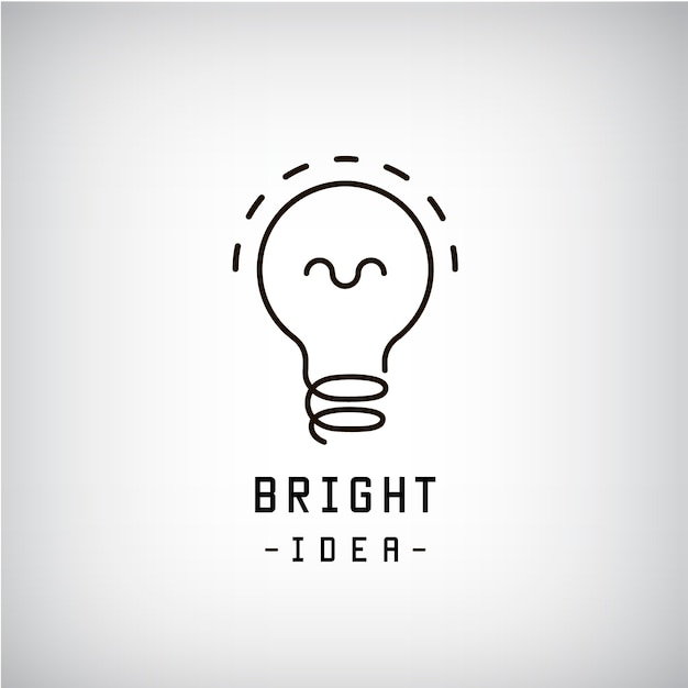 Light bulb abstract logo illustration