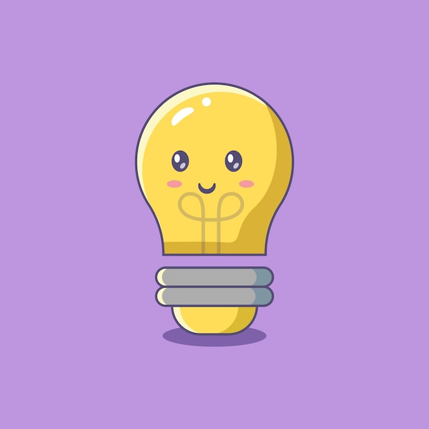 Light bulb cartoon stijl icoon illustratie