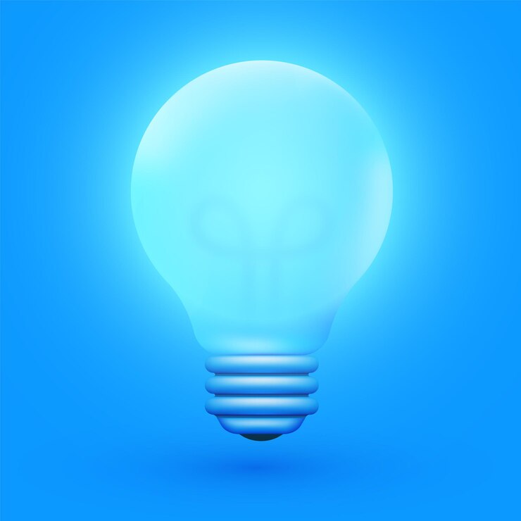 Vector light bulb, creative idea and innovation