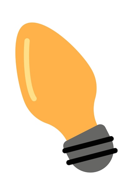 Light bulb flat icon Providing outside light