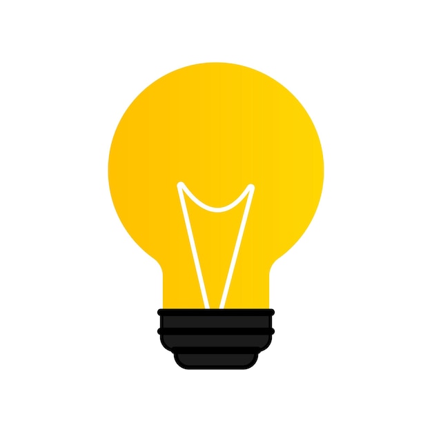 Light bulb icon on background. Concept creative idea vector illustration