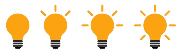 Light bulb icon Simple light bulb Vector illustration