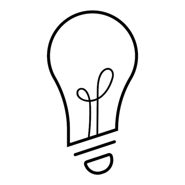 Light bulb icon Vector illustration flat design