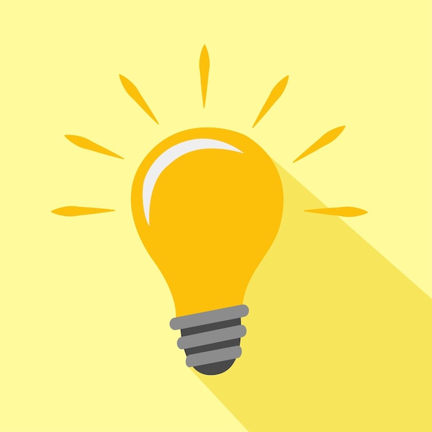 Light bulb icon vector illustration idea symbol electric lamp light inovation solution
