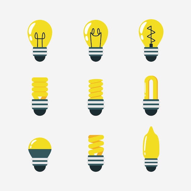 Векторная иллюстрация иконы лампочки