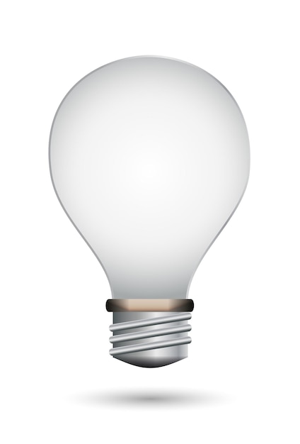 白い背景に隔離された電球アイコンベクトル アイデアソリューション思考コンセプト 電気ランプ