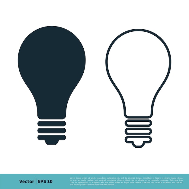 Vector light bulb icon vector logo template illustration design vector eps 10