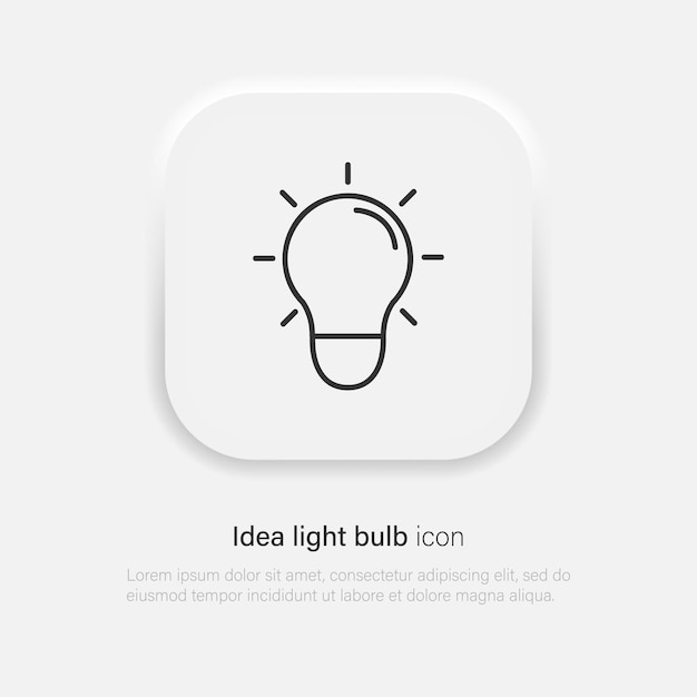 Light bulb icon with rays Idea light bulb concept Vector EPS 10