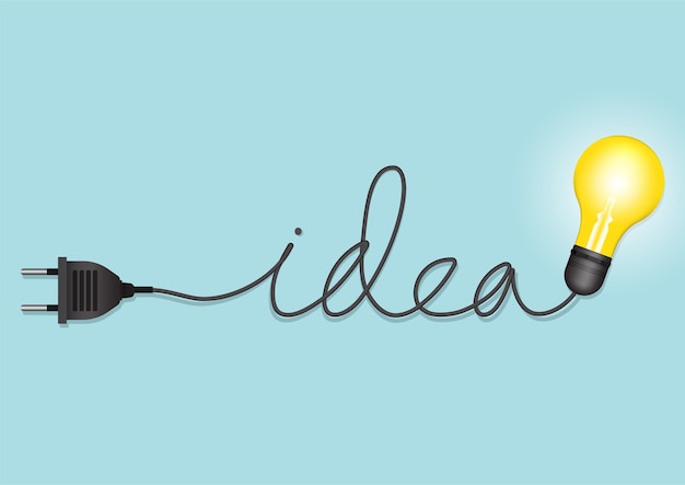 Light bulb idea creative concept.  illustration