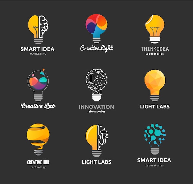 Light bulb - idea, creative, technology icons