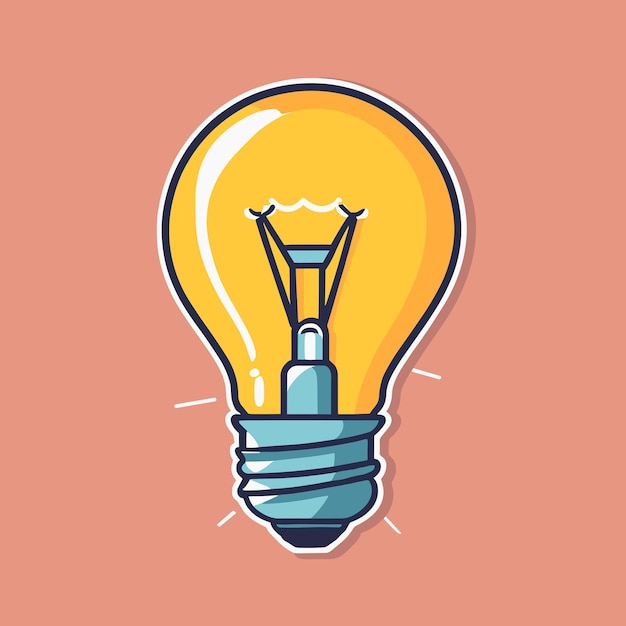 Vector light bulb idea creative thinking concept icon illustration