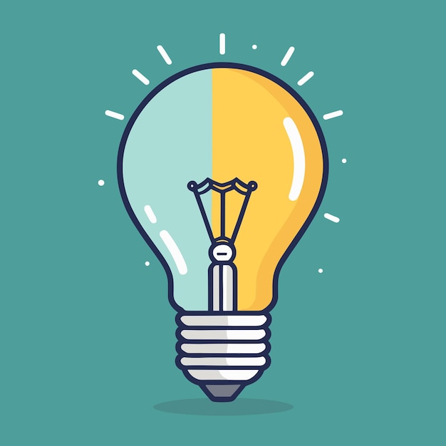 Light bulb idea creative thinking concept icon illustration