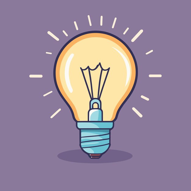 Light bulb idea creative thinking concept icon illustration