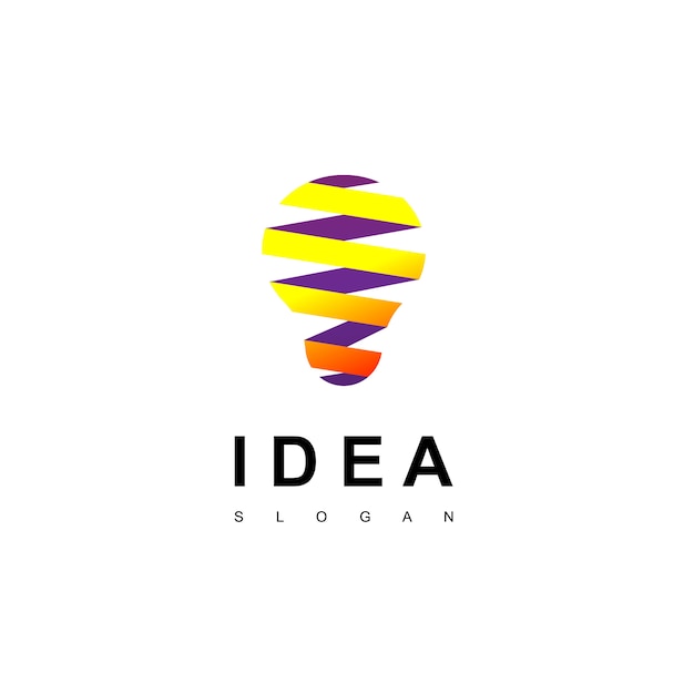 Vector light bulb idea logo design inspiratie