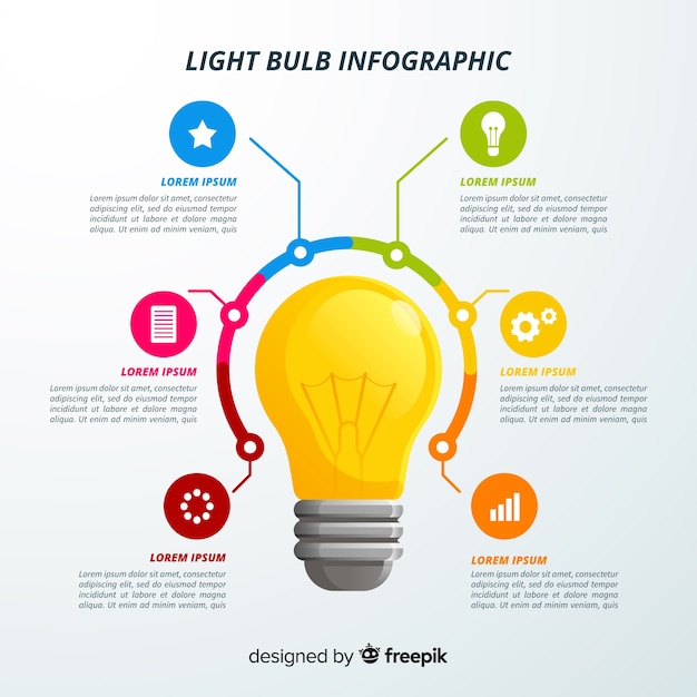 Light bulb infographic