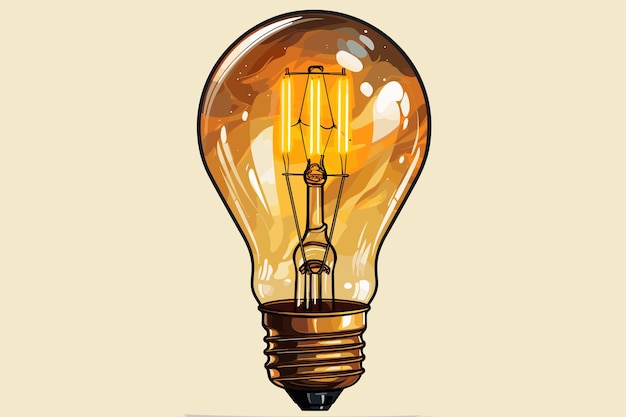 Vector light bulb isolated over a black background this is a vector and illustration