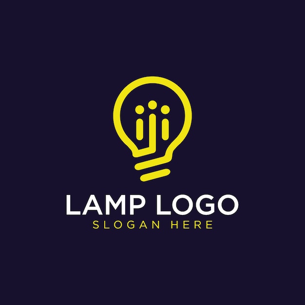 Light bulb lamp simple and modern, idea, creative, innovation, energy logo design inspiration