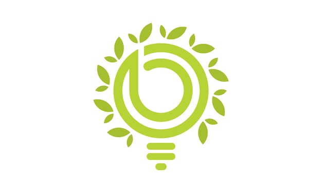 light bulb and leaves logo