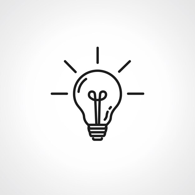 Light Bulb line icon Idea sign bulb outline icon