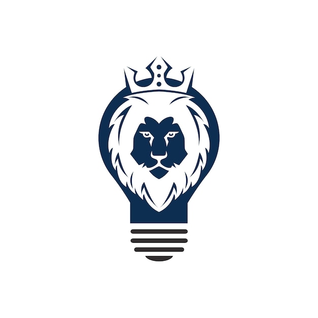 Light bulb lion logo design