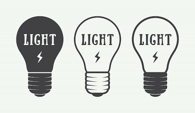 light bulb  logo set