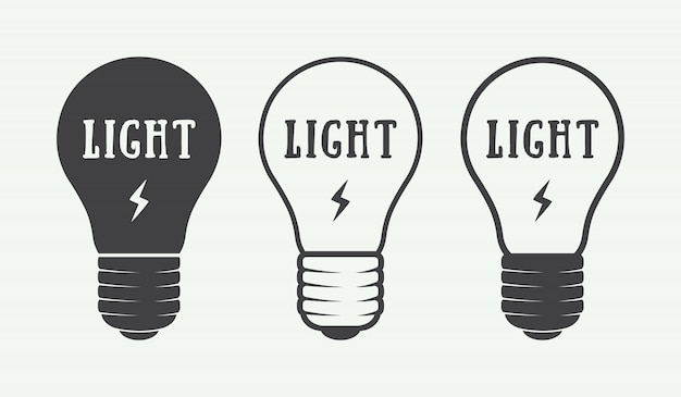 Light bulb  logo set