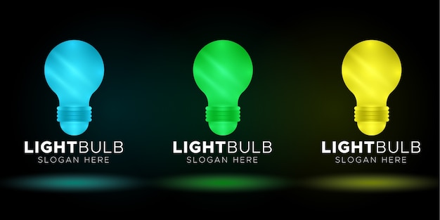 Vector light bulb logo template