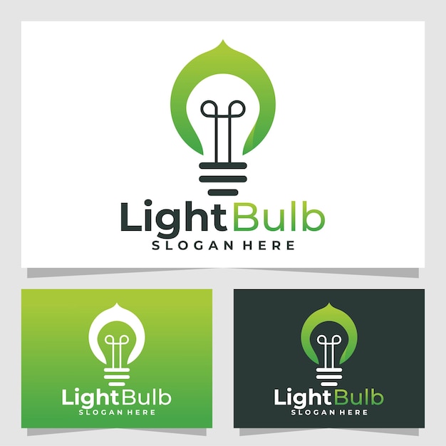 Light bulb logo vector design template