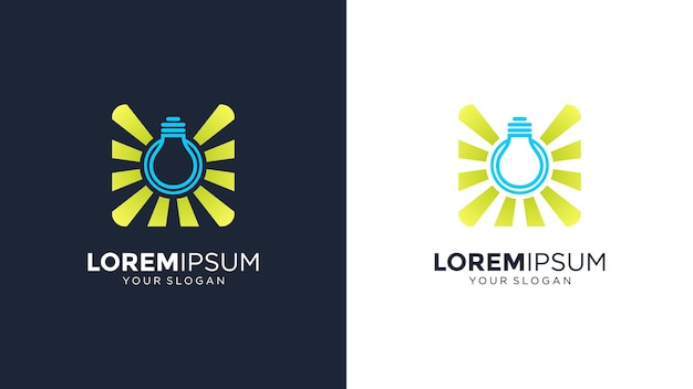 Vector light bulb logo with a lightbulb icon