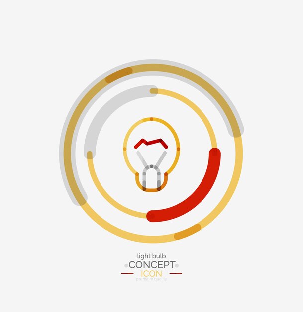 Light bulb minimal design logo