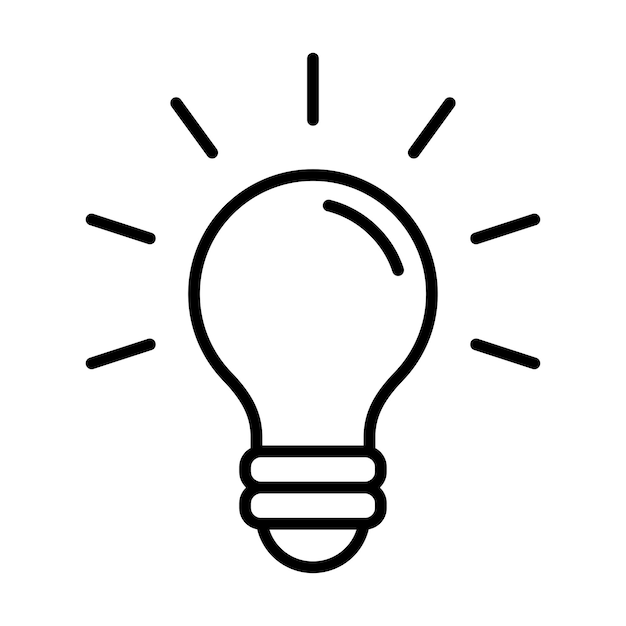 Light bulb modern stylish icon vector