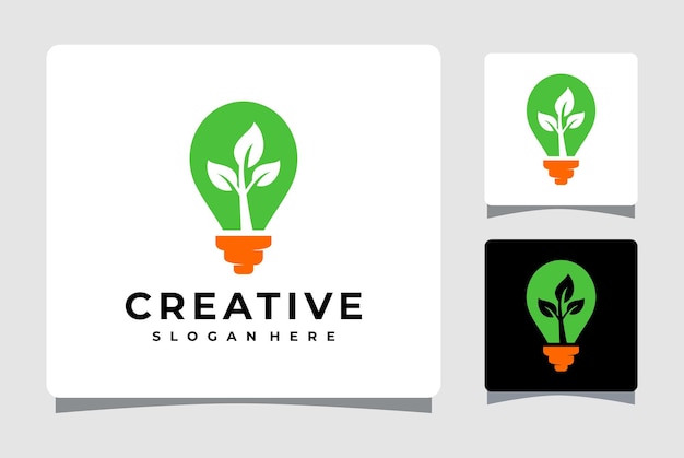 Light Bulb Nature Leaf Idea Logo Template Design Inspiration