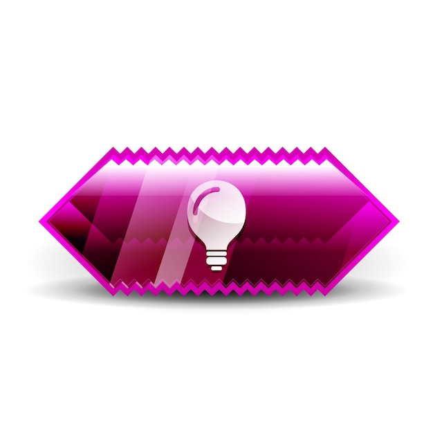 Light bulb new idea concept web button vector illustration