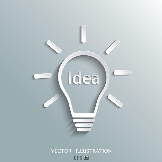 Light bulb paper light bulb idea illustration