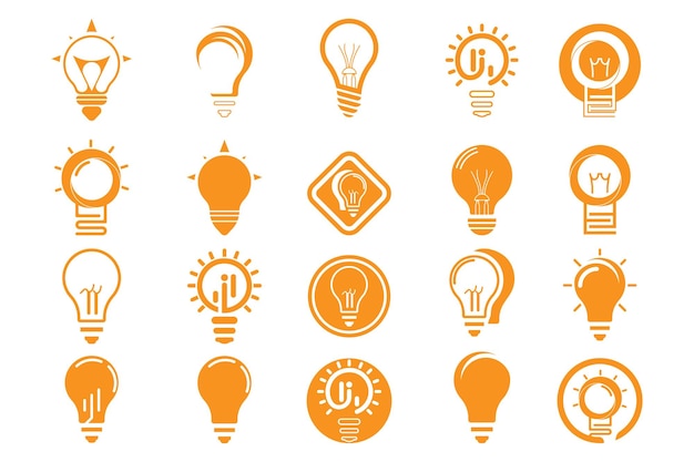 Light bulb symbol icon illustration