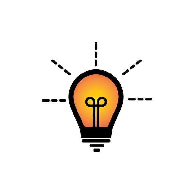 Light bulb symbol vector design illustration